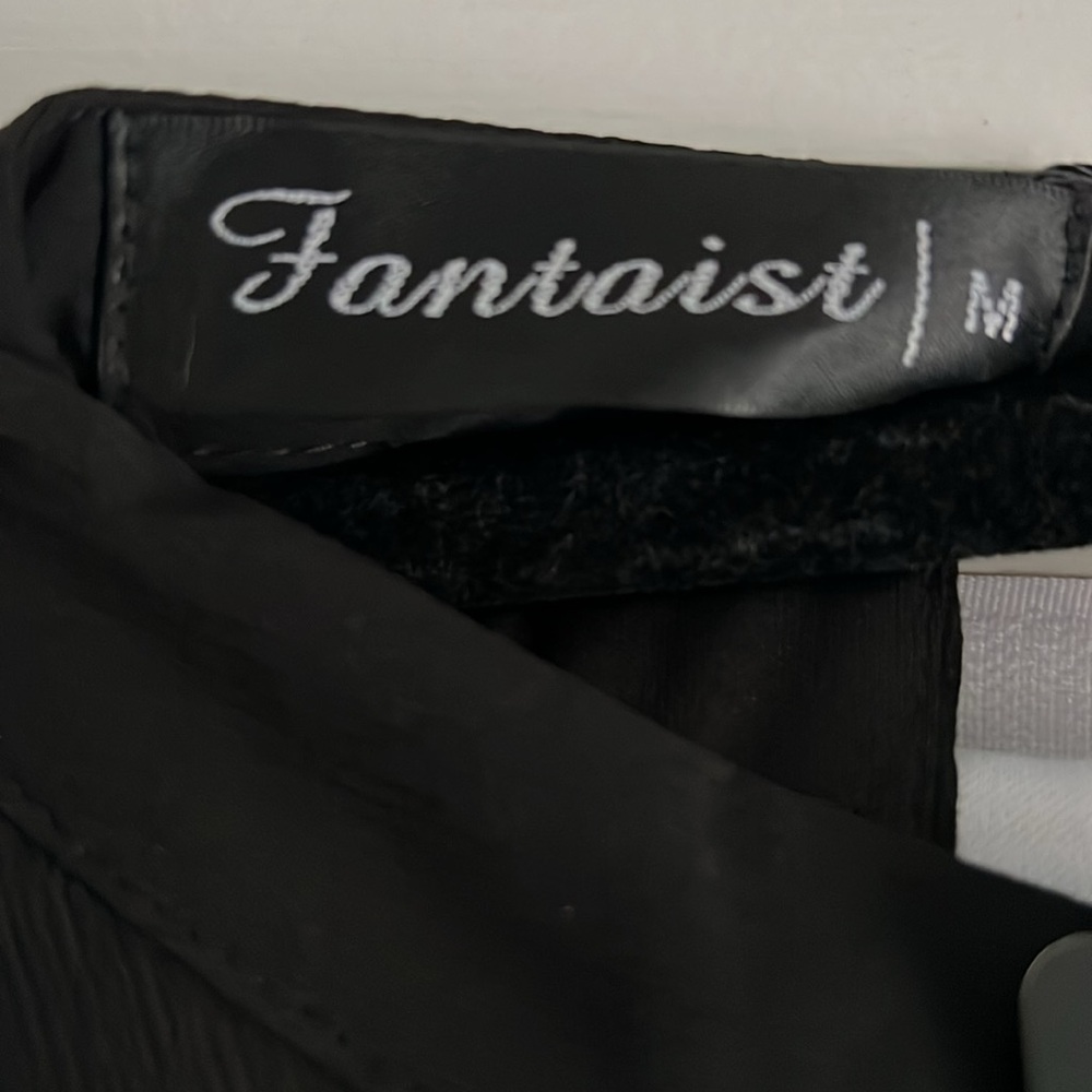 FANTAIST Black Halter Mini Dress LBD Goth Witchy Classic Neutral Women MD - NWT - Picture 9 of 15
